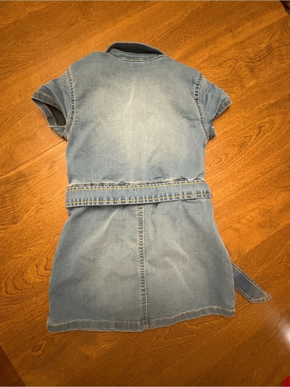 OshKosh B'gosh Light Blue Denim Button-Front Dress with Belt